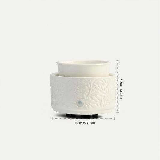 3-in-1 Wax Melt, Essential Oil, and Candle Jar Warmer (White)