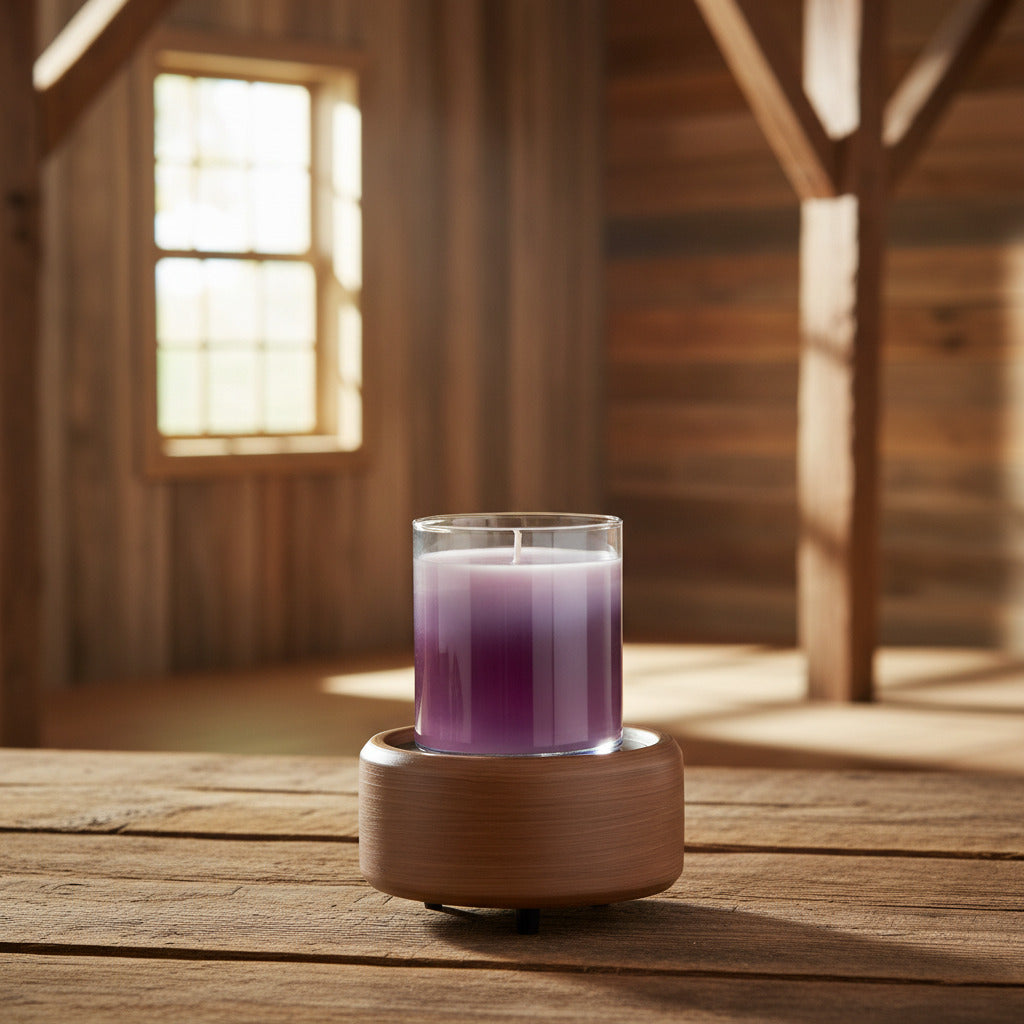 2-in-1 Wax and Candle Warmer (Bronze and Walnut)